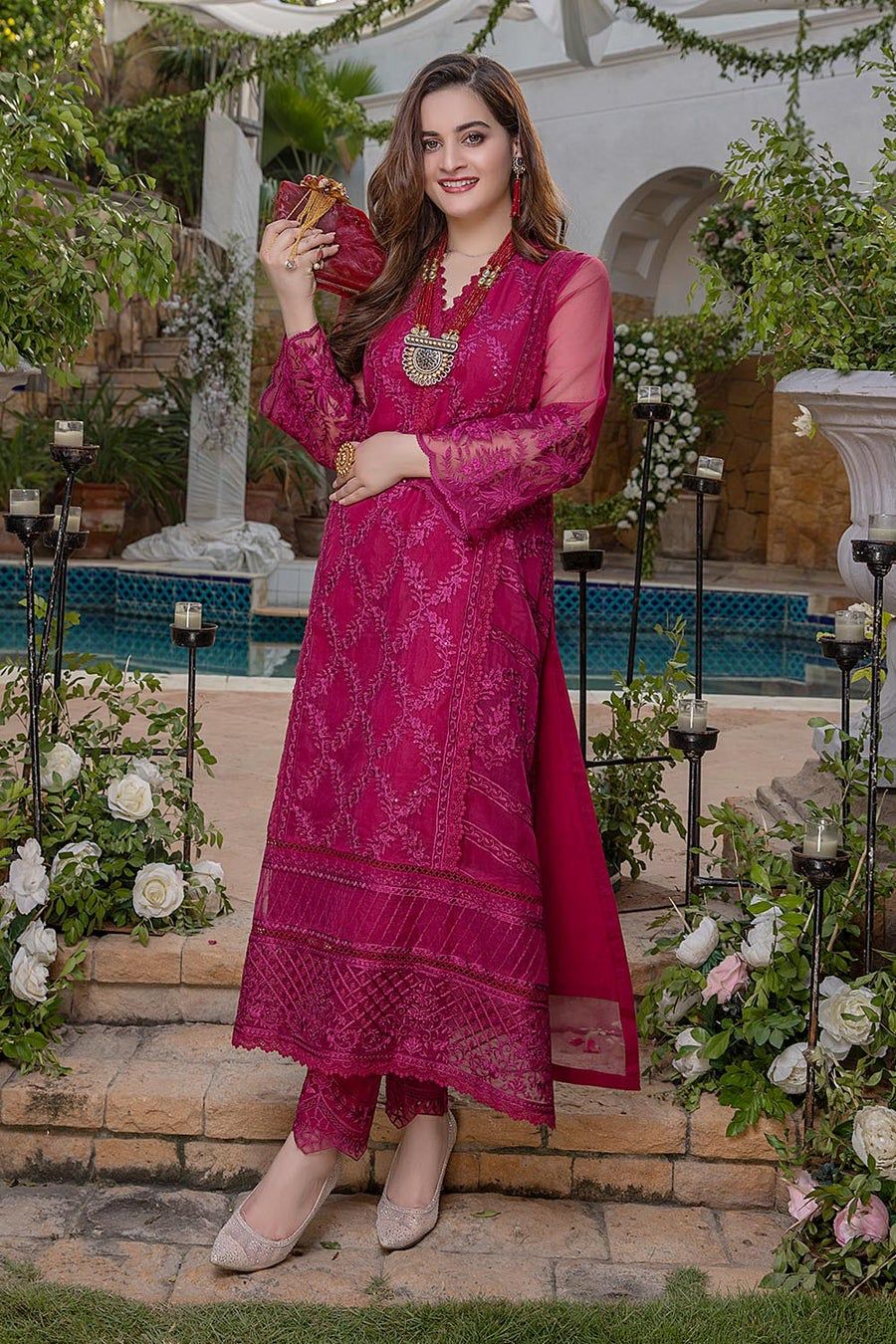 AZURE LAWN COTTON DRESS DESIGN NO : 1446 – Eastern Fashion