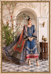 Maria b luxury lawn BD 2407- china blue