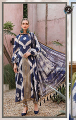 Maria B Lawn MPrint - Blue